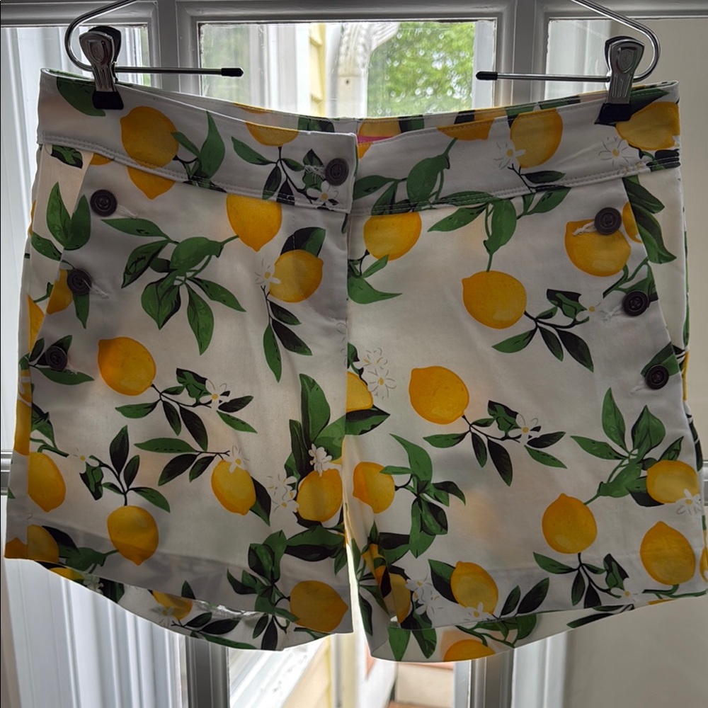 Isaac Mizrahi Cheerful Yellow and Green Citrus Print shorts Size 8